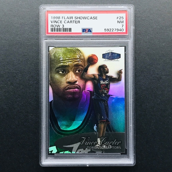 Vince Carter RC - 1998-99 Flair Showcase Row 3 #25 PSA 7 - Picture 1 of 2